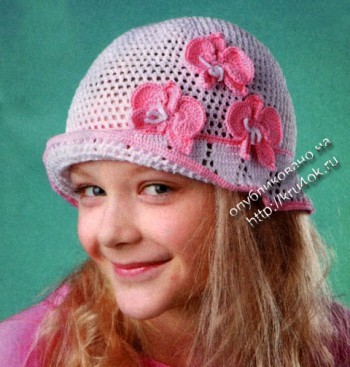 фото вязаной шляпы для девочки
