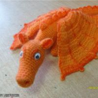 Вязаная игрушка Дракоша Апельсин Вязаная игрушка Дракоша Апельсин