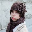 Вязаная шапка «Необыкновенный цветок» Вязаная шапка «Необыкновенный цветок»