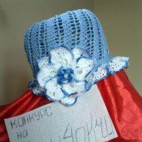 Шляпка «Нежный цветок». Вязание крючком.
