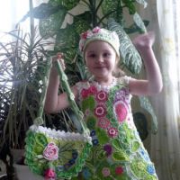 Детское платье и шапочка в технике ирландского кружева. Вязание крючком.