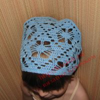 Детская вязаная косынка крючком. Вязание крючком.