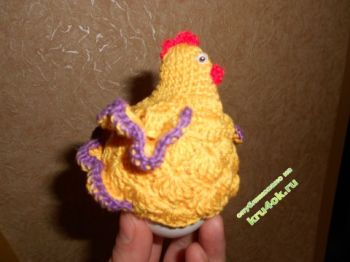 Пасхальные курочки – работы Анны. Вязание крючком.