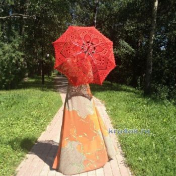 Вязаные крючком зонты – работы Нины. Вязание крючком.
