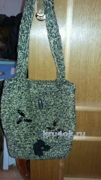 Сумочка крючком. Работа Валерии. Вязание крючком.