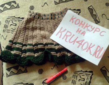 Вязаная юбка для девочки. Работа Марии. Вязание крючком.