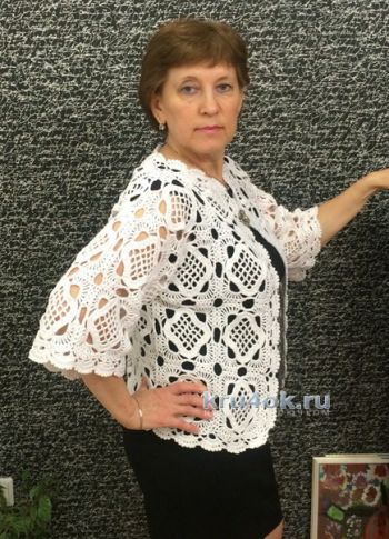 Вязание жакета лотос Вязание жакета лотос
