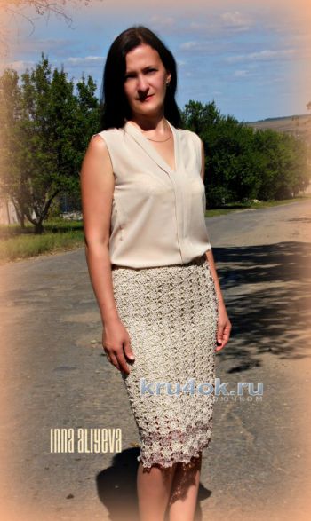 Юбка крючком. Работа Inna Aliyeva. Вязание крючком.