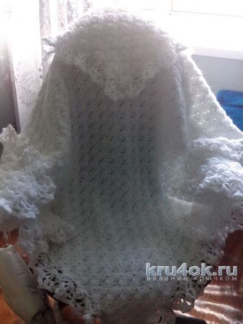 Детский плед крючком. Работа Катерины Петяниной. Вязание крючком.