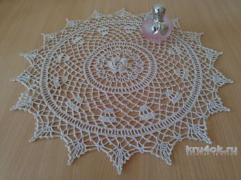 Салфетка Ирландская роза. Работа Снежаны. Вязание крючком.