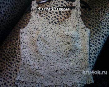 Костюм Флора крючком. Работа Елены Шляковой. Вязание крючком.