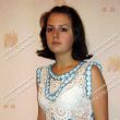 Бело-голубое вязаное платье