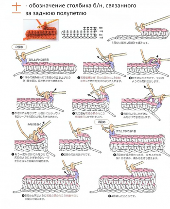 Как вяжется резинка крючком схема и описание