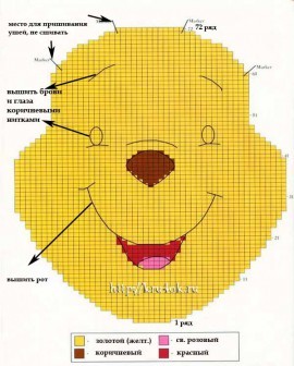 Винни пух схема вязания крючком