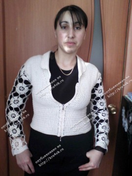 Жакет с ажурными рукавами