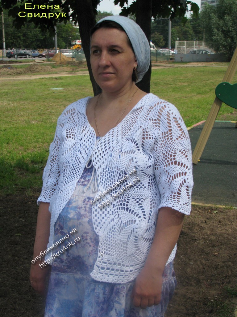 Белый летний жакетик