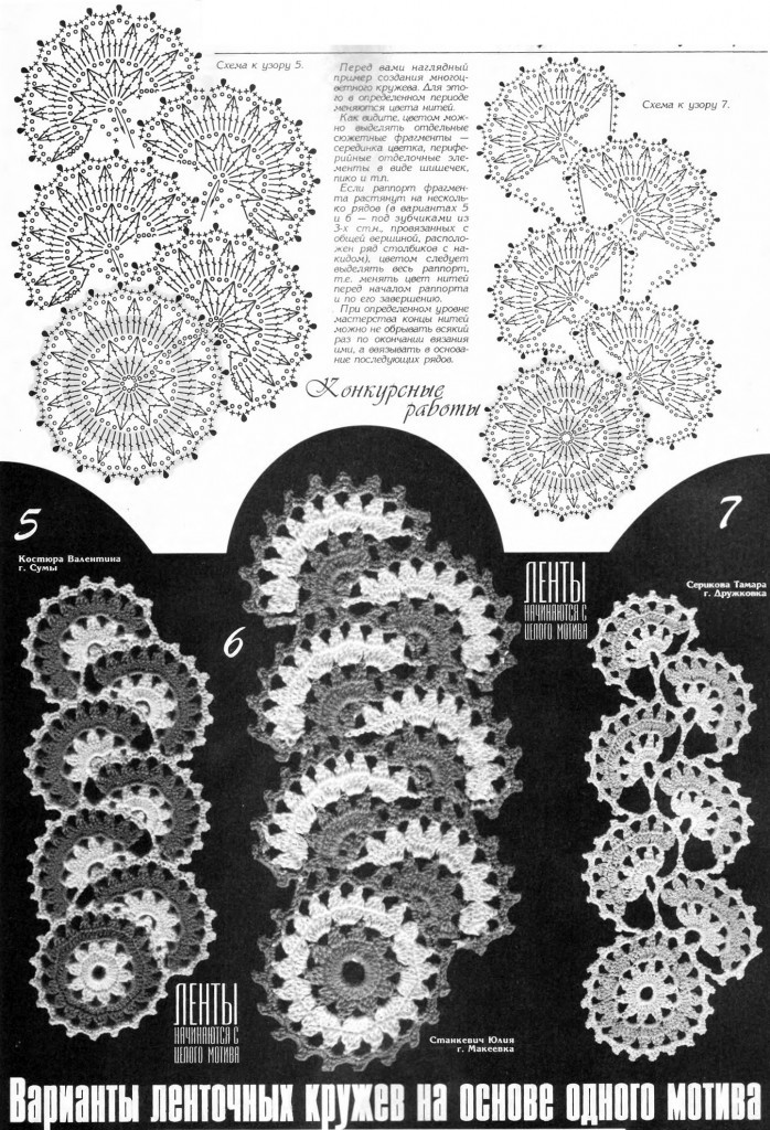 Вязаное кружево схема