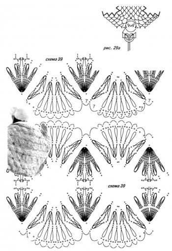 Рисунок для палантина крючком схемы