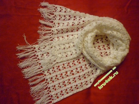 фото вязаного крючком шарфа