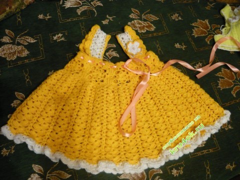 вязаное крючком платье фото