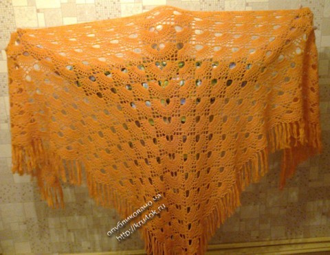 Схема вязания шали крючком