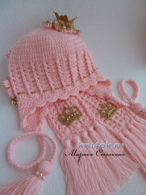 Комплект для девочки - работа Марины вязание и схемы вязания