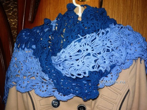 Вязаный крючком шарф - работа Татьяны вязание и схемы вязания