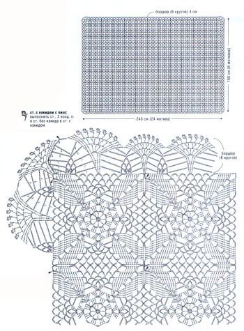 Покрывало 3д крючком схемы описание