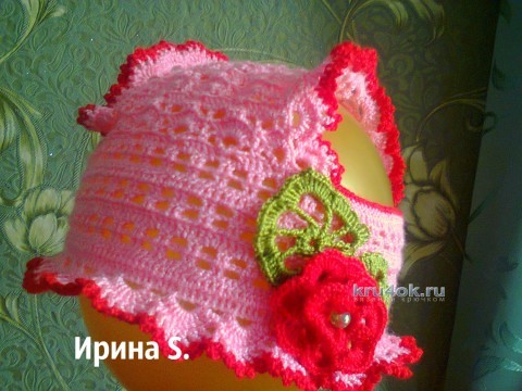Летняя шапочка для девочки крючком вязание и схемы вязания