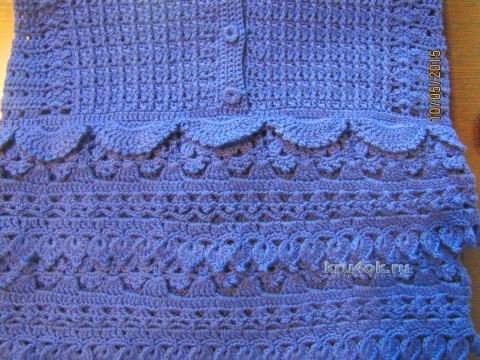 Платье для девочки - работа Арины вязание и схемы вязания
