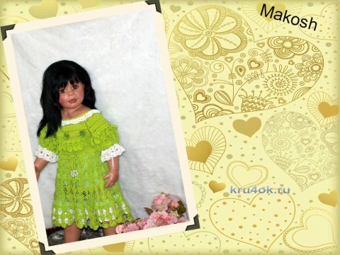 Платье для девочки - работа Ирины Кангаш вязание и схемы вязания