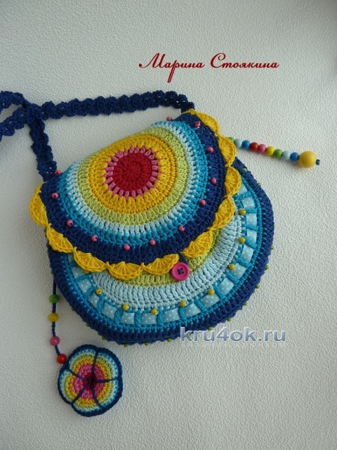 Сумочка для девочки - работа Марины Стоякиной вязание и схемы вязания