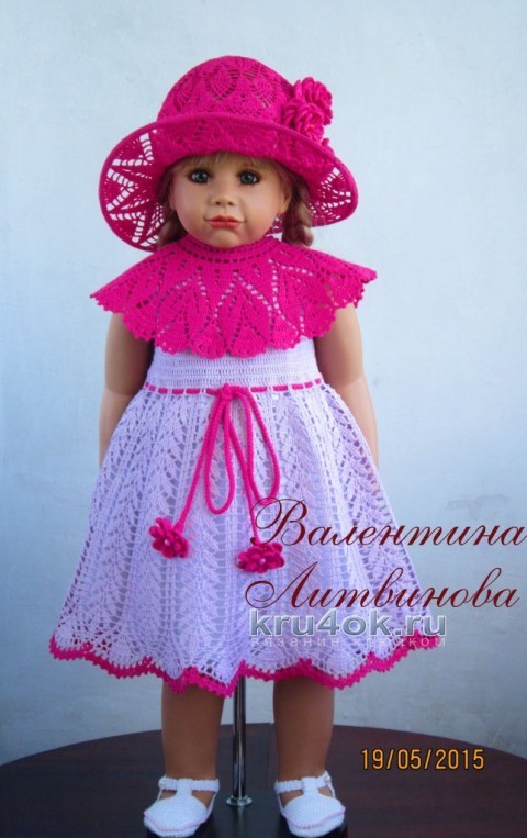 Платье - трансформер и шляпка для девочки вязание и схемы вязания