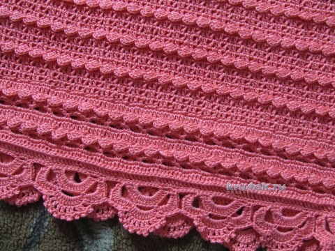 Вязаная юбка с рюшами - работа Людмилы вязание и схемы вязания