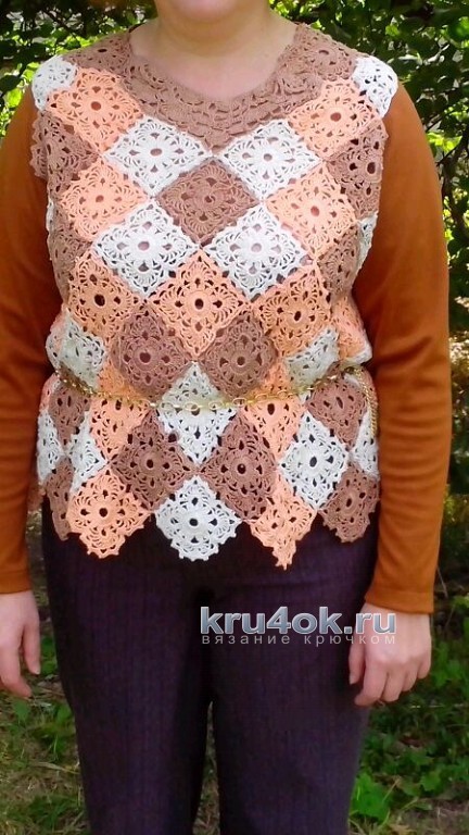 Комбинированный свитер - работа Аллы вязание и схемы вязания