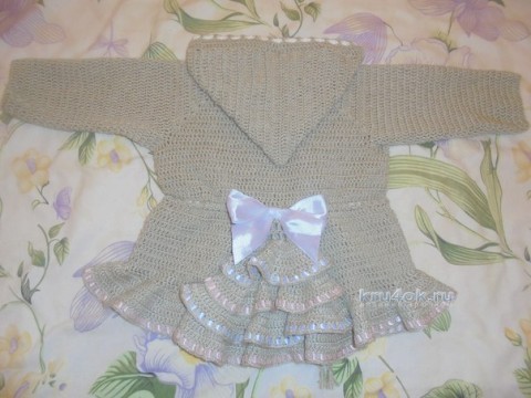 Пальто для девочки - работа Натальи Трусовой вязание и схемы вязания