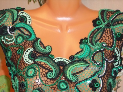 Платье Малахитовая шкатулка - работа Светланы вязание и схемы вязания