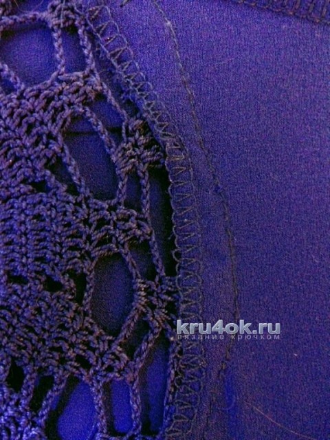 Туника комбинированная: ткань + вязание вязание и схемы вязания