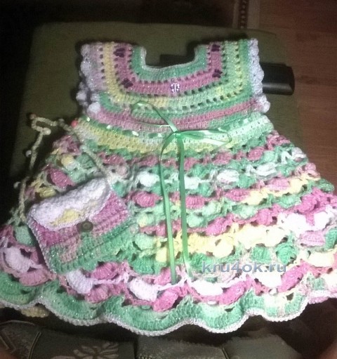 Платье для девочки. Работа Ирины вязание и схемы вязания