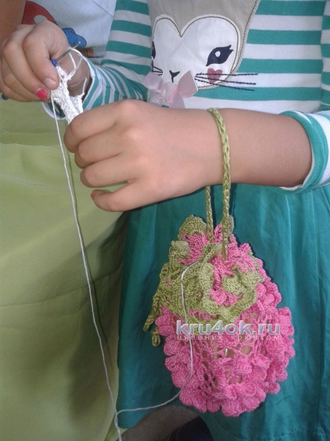 Красивая сумочка - мешочек Идея. Мастер - класс! вязание и схемы вязания