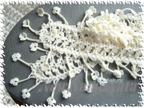 Шапочка и шарфик для девочки. Работы NewNameNata вязание и схемы вязания