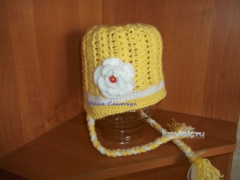 Вязаные детские шапочки. Работы Юлии вязание и схемы вязания