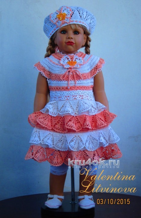 Комплект Маленькая балерина. Работа Валентины Литвиновой вязание и схемы вязания
