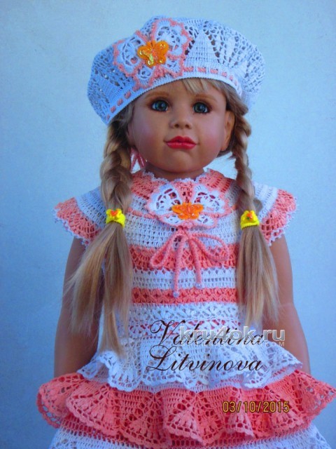 Комплект Маленькая балерина. Работа Валентины Литвиновой вязание и схемы вязания