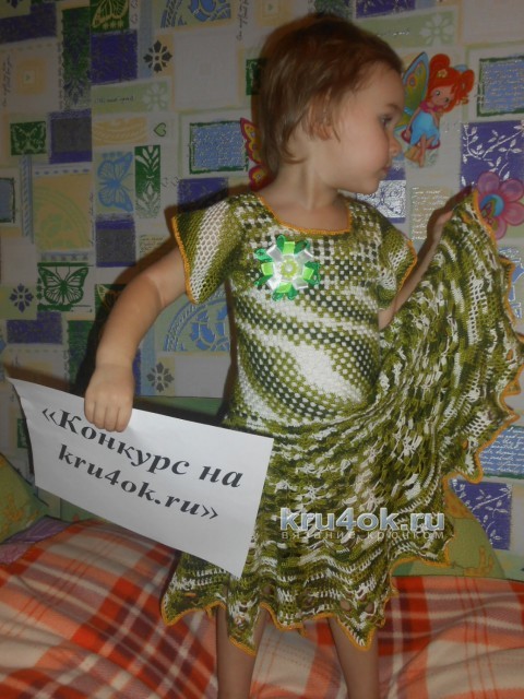 Платье для девочки. Работа Галины Лукериной вязание и схемы вязания