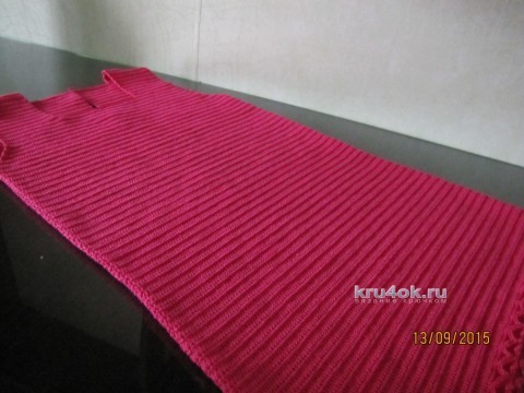 Вязаное платье для девочки. Работа Арины вязание и схемы вязания