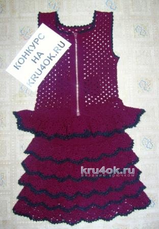 Жилет и юбка для девочки. Работы Наргисы вязание и схемы вязания
