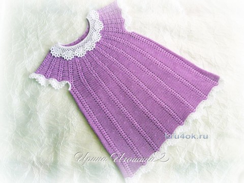 Платье для девочки. Работа Ирины Игошиной вязание и схемы вязания