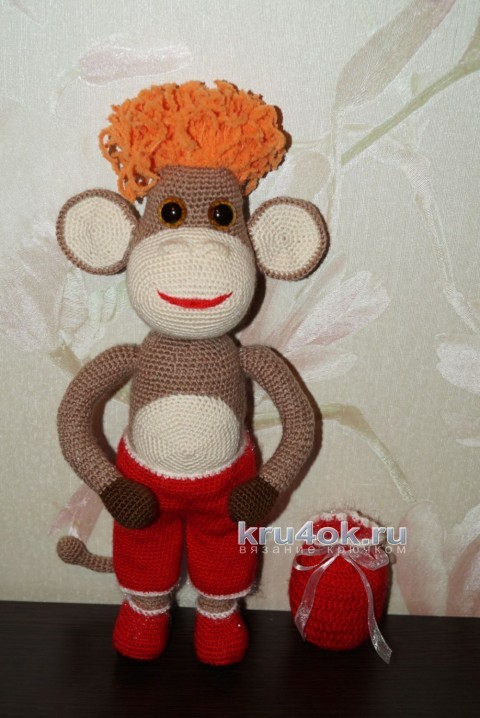 Новогодняя обезьянка. Мастер - класс от Юлии Конончук вязание и схемы вязания