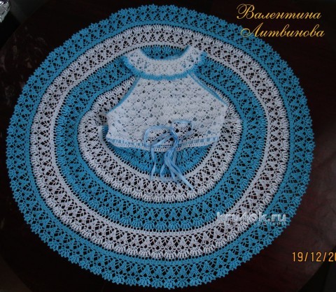 Платье Нежное и панамка. Работа Валентины Литвиновой вязание и схемы вязания